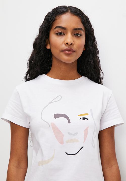 Superbalist - Shorts & tee set - white & pastel waves
