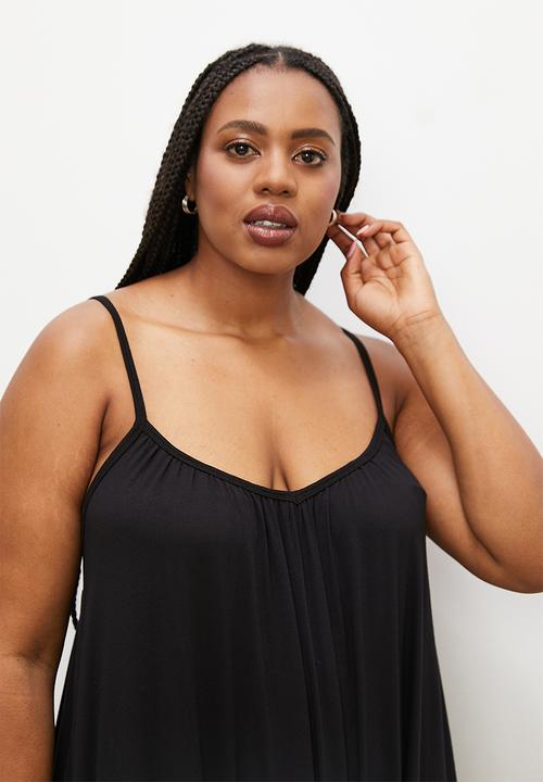 Superbalist - Knit slip dress - black