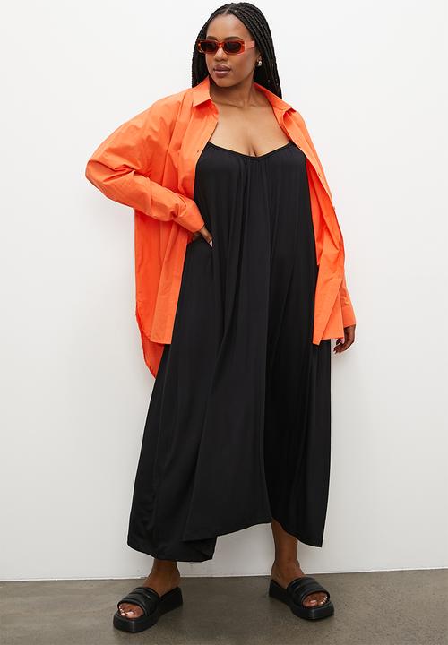 Superbalist - Knit slip dress - black