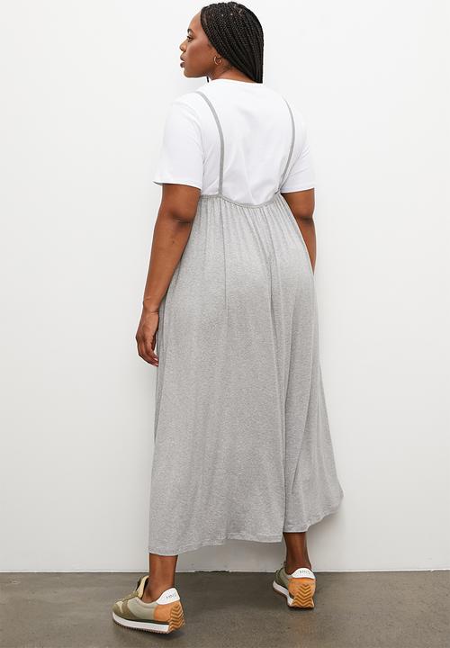 Superbalist - Knit slip drerss - grey melange