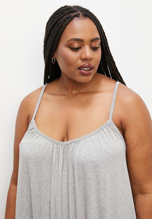 Superbalist - Knit slip drerss - grey melange