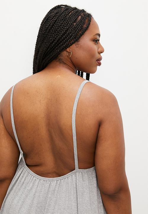 Superbalist - Knit slip drerss - grey melange