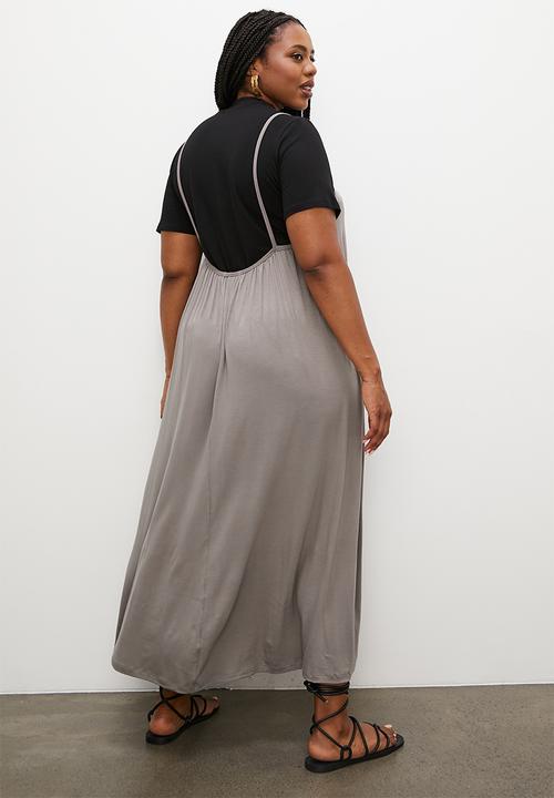 Superbalist - Knit slip drerss - stone