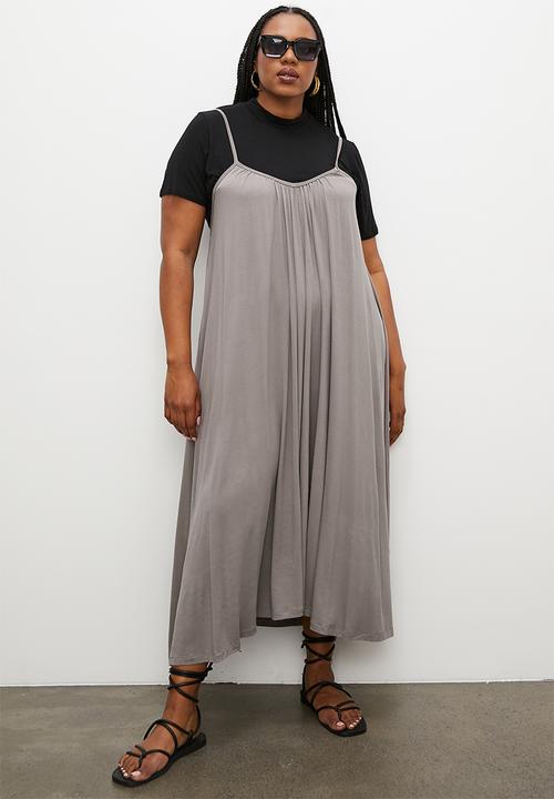 Superbalist - Knit slip drerss - stone