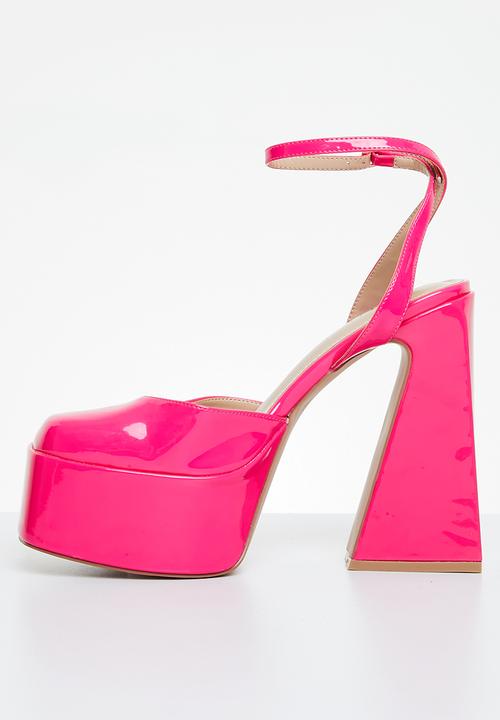 SIMMI London - Amani-3 platform block heel - pink patent