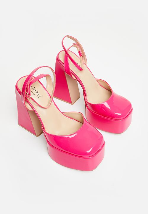 SIMMI London - Amani-3 platform block heel - pink patent