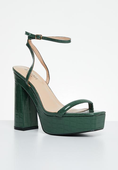 SIMMI London - Sia-2 platform block heel - forest green