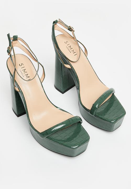 SIMMI London - Sia-2 platform block heel - forest green
