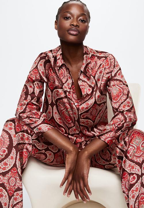MANGO - Shirt dakota co-ord - red