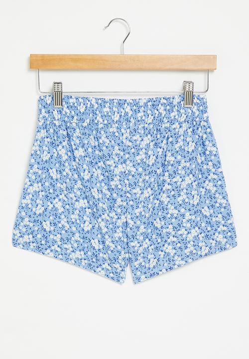 Superbalist - Floral printed short - sky blue 