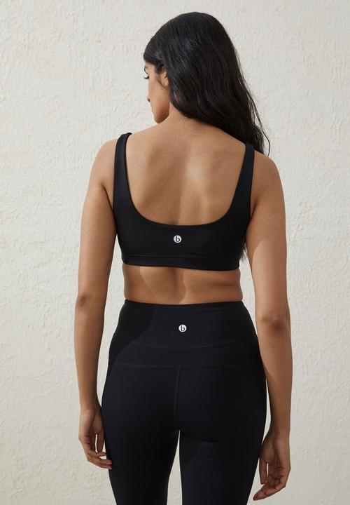 Cotton On - Square neck crop - black shine