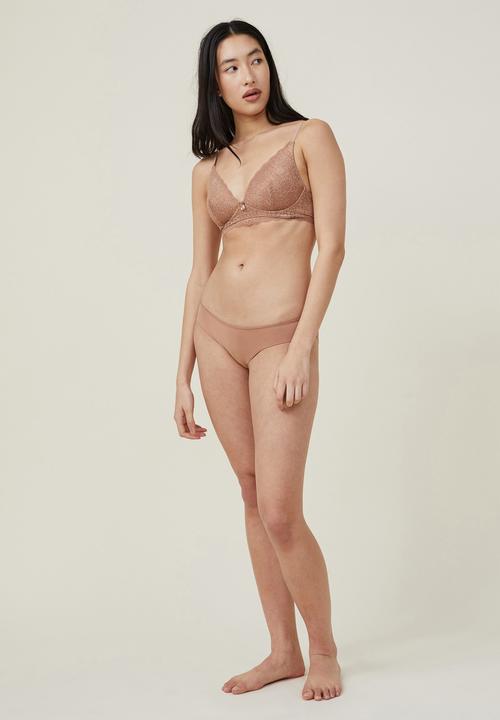 Cotton On - Ultimate comfort lace wirefree bra - maple sugar
