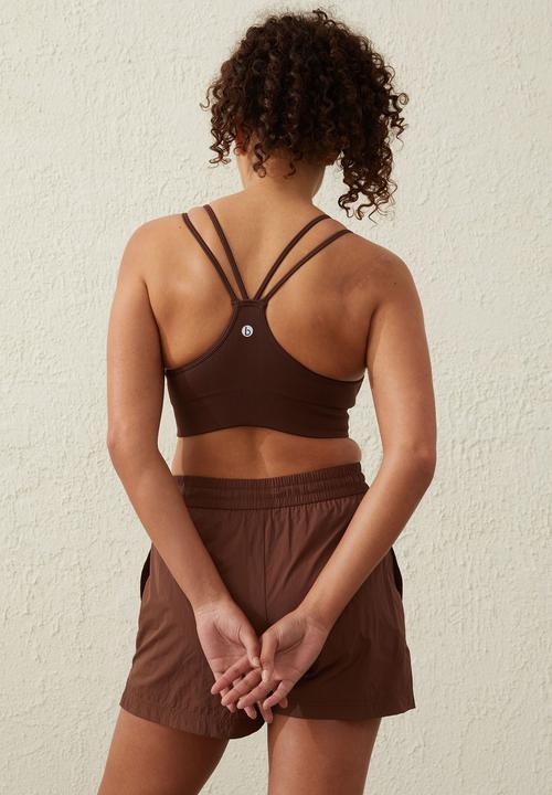 Cotton On - Seamless strappy back crop - cedar brown