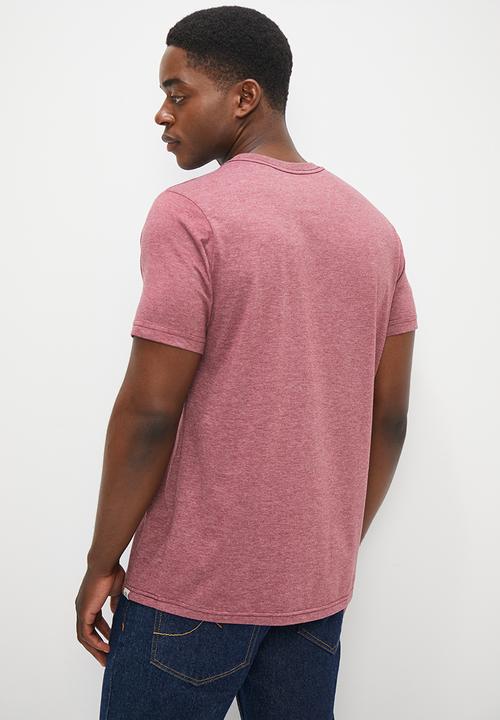 Lark & Crosse - L&c chest logo tee - burgundy