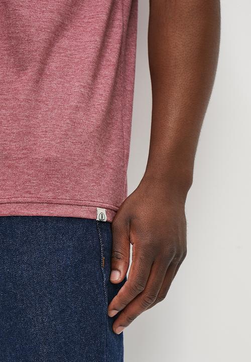 Lark & Crosse - L&c chest logo tee - burgundy