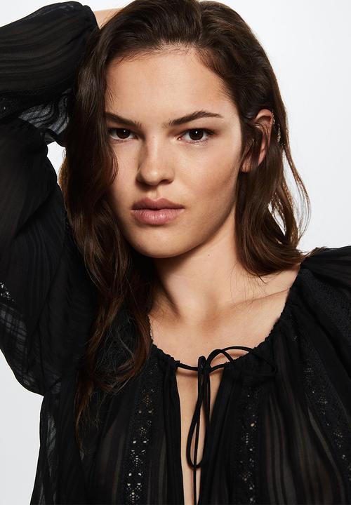 MANGO - Blouse olga - black