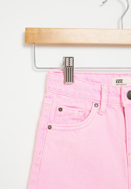 Cotton On - Sunny denim short - bubblegum/fluro
