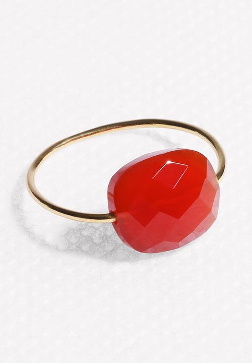 Black Betty - Open Stone Ring