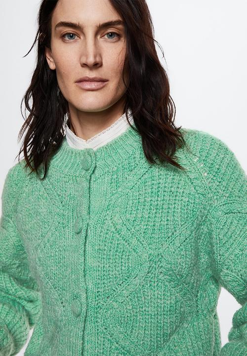 MANGO - Cardigan bolivia - green