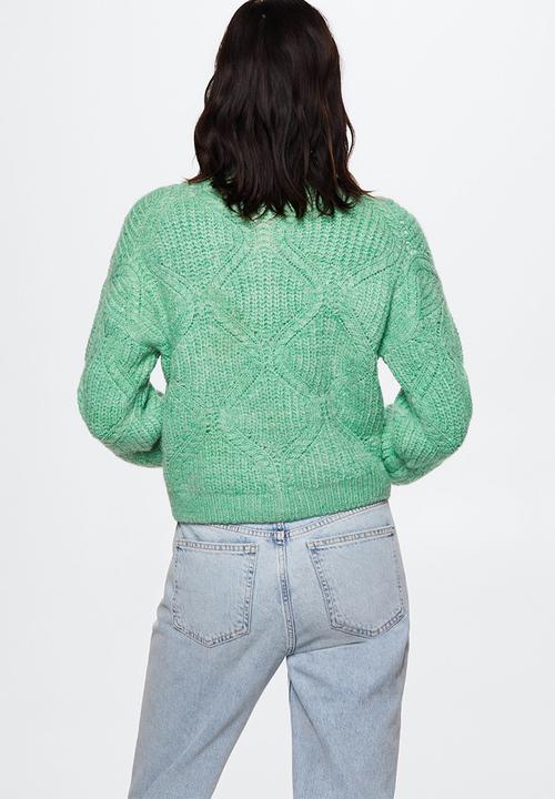 MANGO - Cardigan bolivia - green