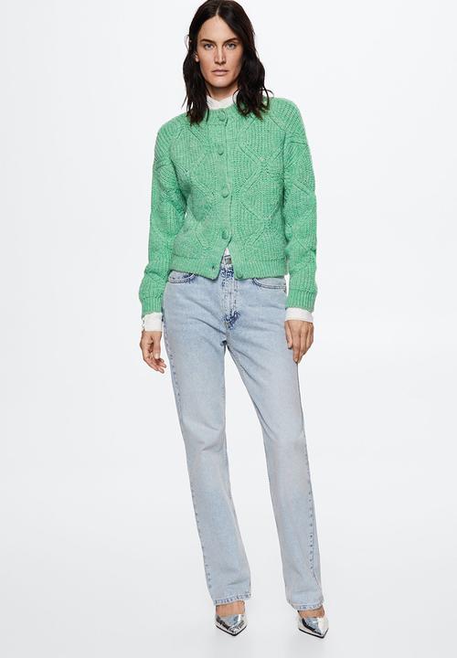 MANGO - Cardigan bolivia - green