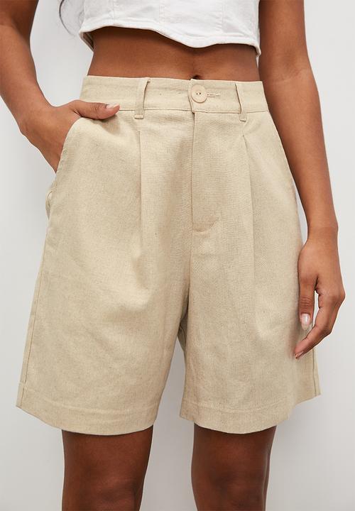 Superbalist - Linen walk shorts - dark natural