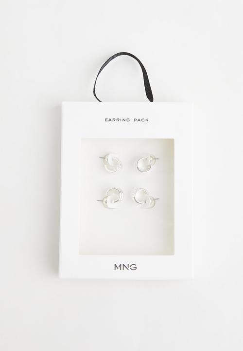 MANGO - Earrings fabiana 2-pack - silver
