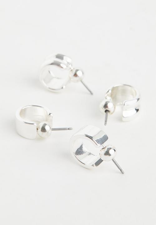 MANGO - Earrings fabiana 2-pack - silver