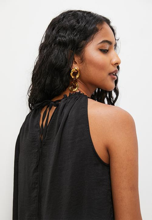 Superbalist - Satin halter cami - black