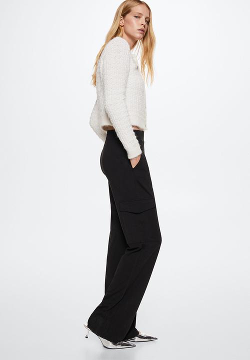 MANGO - Trousers natali - black