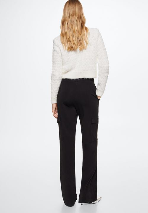 MANGO - Trousers natali - black