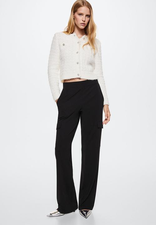 MANGO - Trousers natali - black