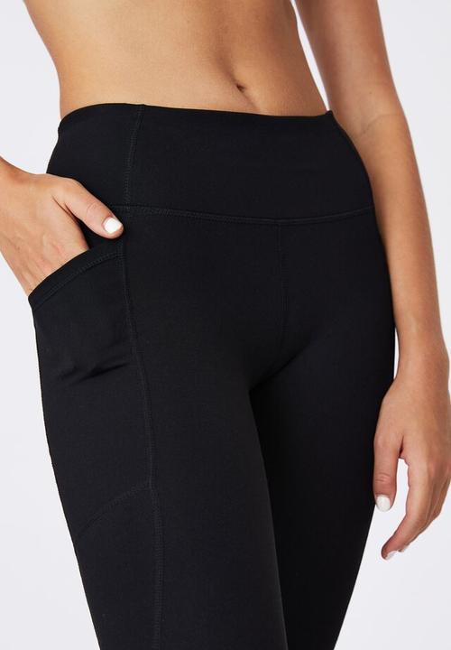 Cotton On - Active core highwaisted pocket full length tight - black