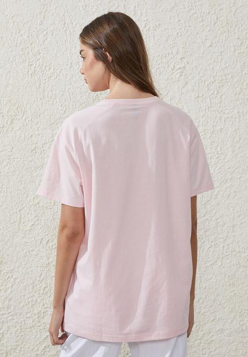 Cotton On - Active graphic T-shirt - blushing bride/bhwc circle