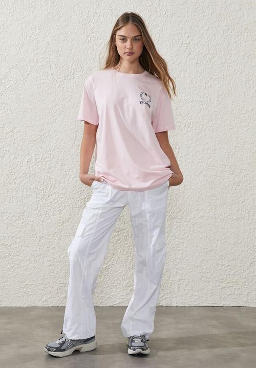 Cotton On - Active graphic T-shirt - blushing bride/bhwc circle