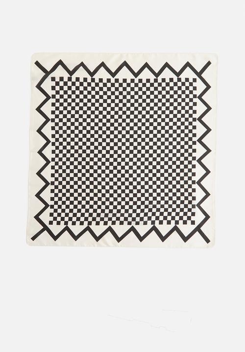 Superbalist - Aubrie printed neckerchief - black/white