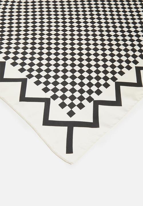 Superbalist - Aubrie printed neckerchief - black/white