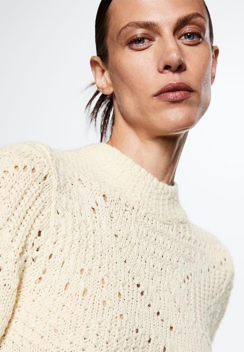 MANGO - Dress pique - light beige