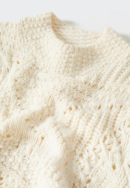 MANGO - Dress pique - light beige