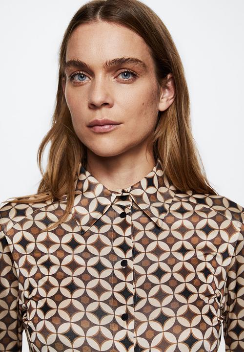 MANGO - Shirt celi - brown
