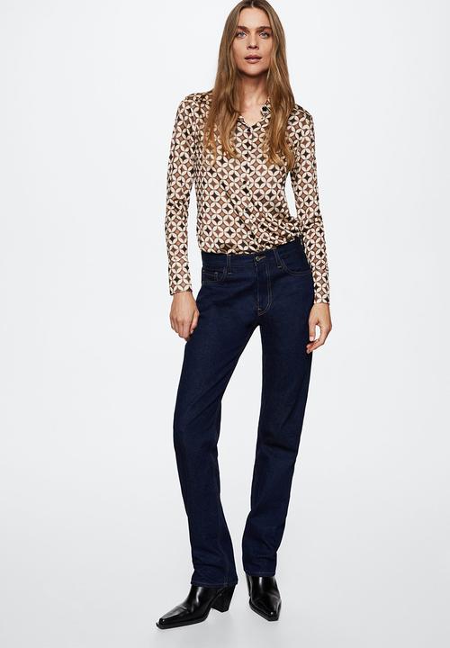 MANGO - Shirt celi - brown