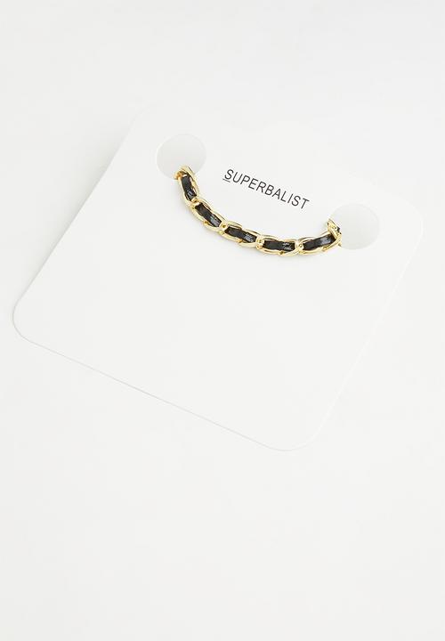 Superbalist - Salome chain link bracelet - black & gold