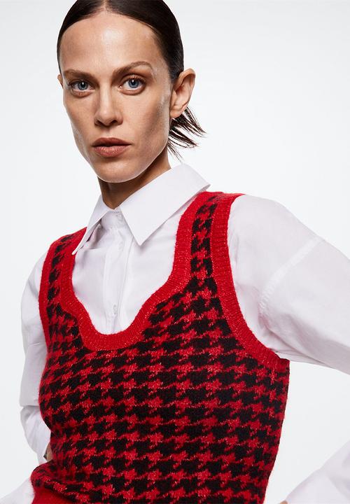 MANGO - Top picas - red