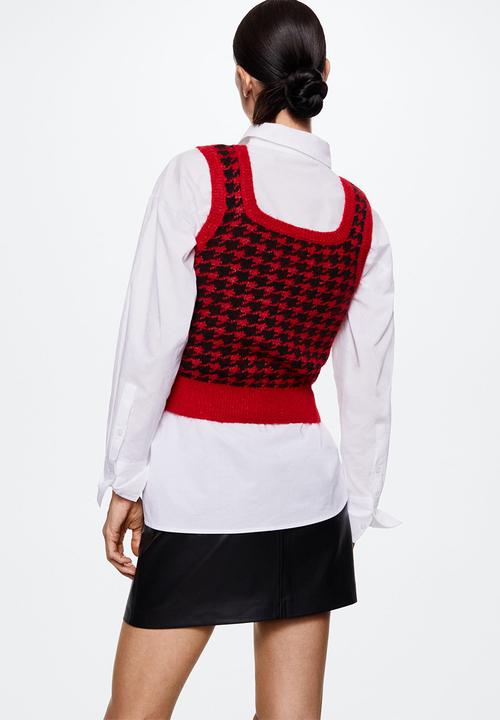 MANGO - Top picas - red