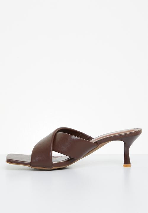 Superbalist - Ava cross-strap kitten heel - brown