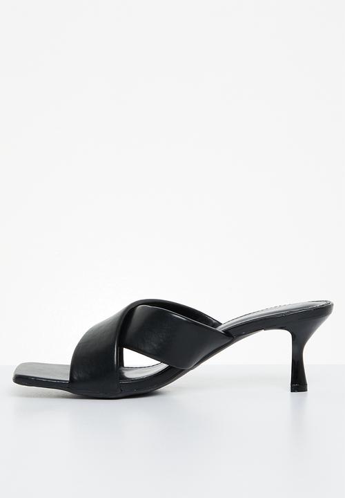 Superbalist - Ava cross-strap kitten heel - black