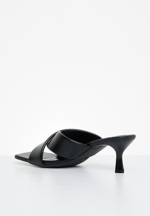 Superbalist - Ava cross-strap kitten heel - black