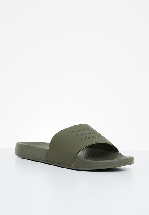 Calvin Klein - Pool slide - dark olive