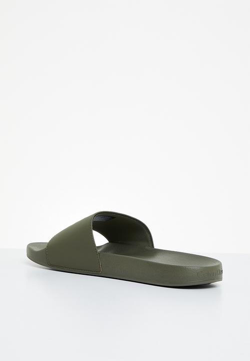 Calvin Klein - Pool slide - dark olive