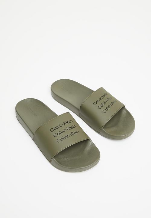 Calvin Klein - Pool slide - dark olive